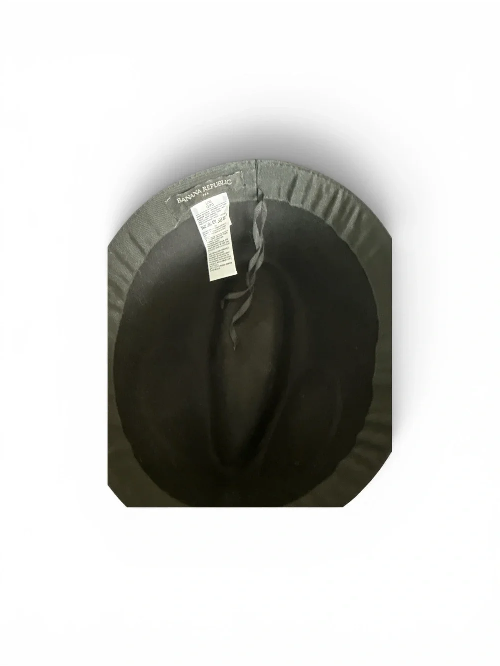 Banana Republic Black Wool Felt Fedora Hat L/XL Wide Brim never worn.